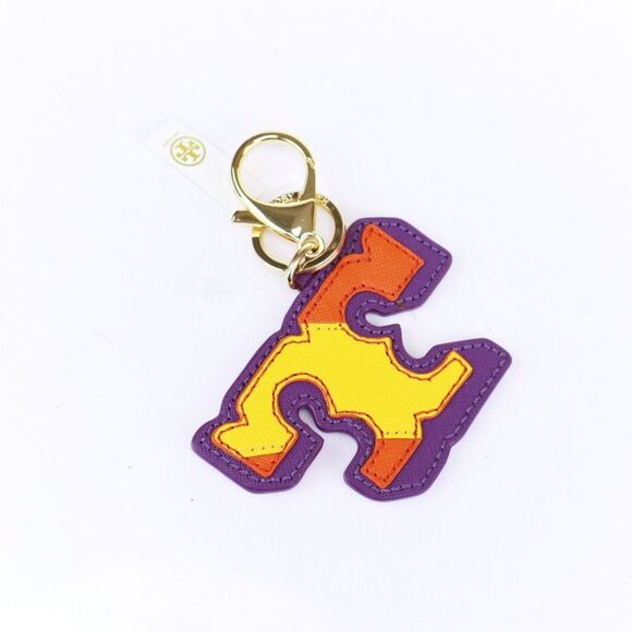 NWT Tory Burch Kerrington Applique Tory "T" Leather Keychain Key FOB - Picture 4 of 4